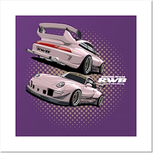 Rough World Porsche 911 RWB Posters and Art